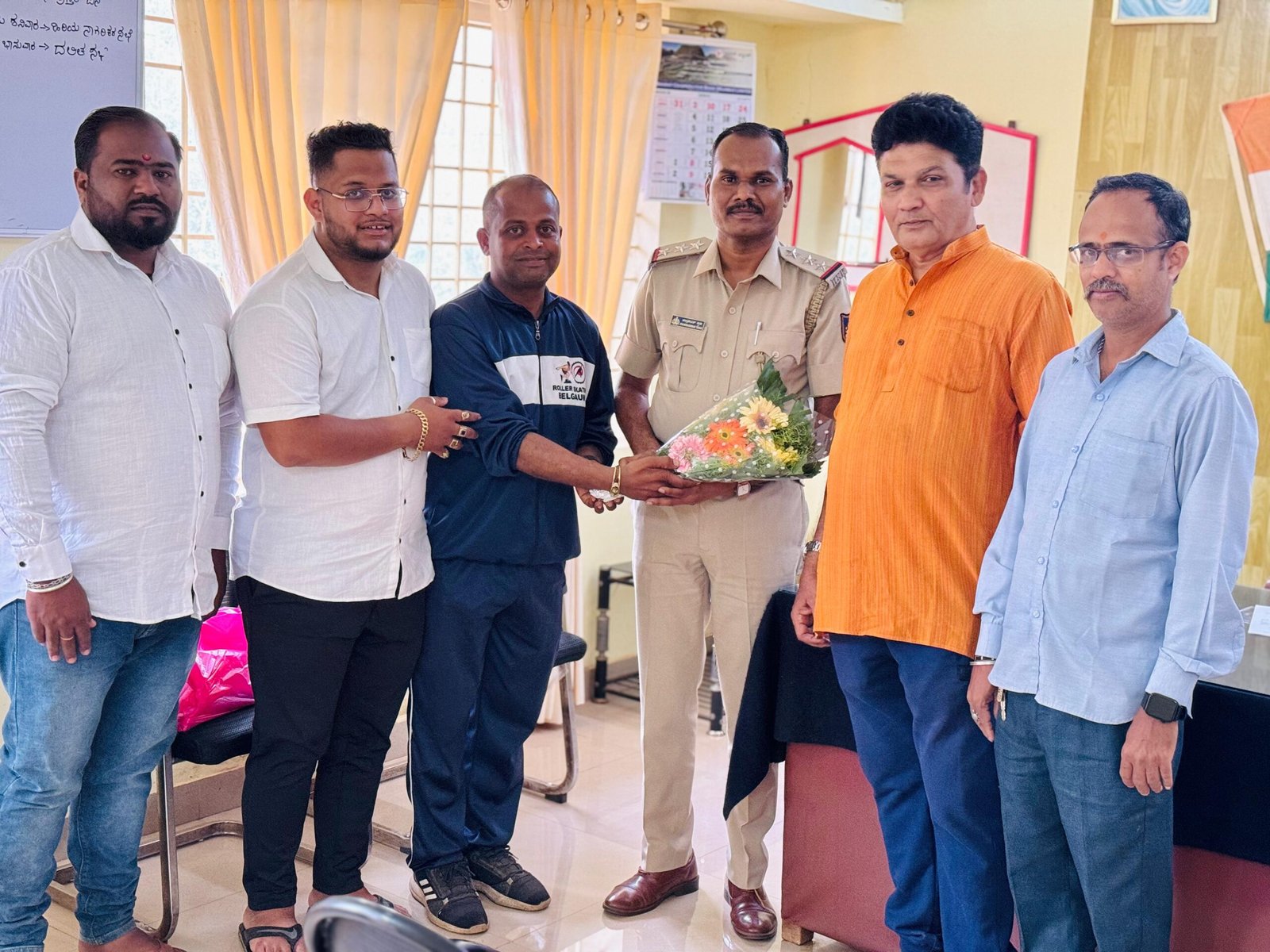 Shahapur Police Inspector Chandrasekhar Tigdi felicitated